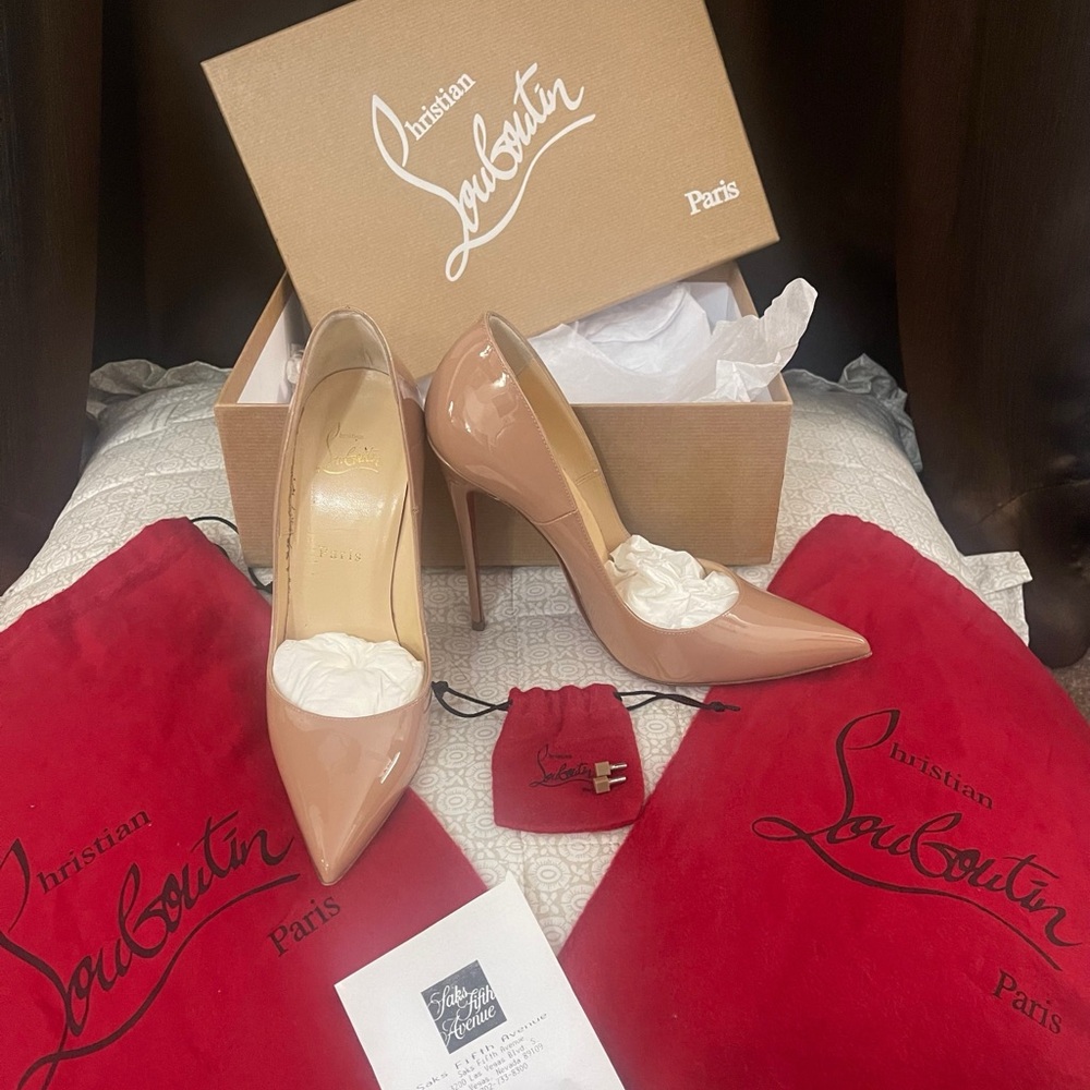 Christian Louboutin So Kate Nude 120MM, Size 37.5 Pre-loved
